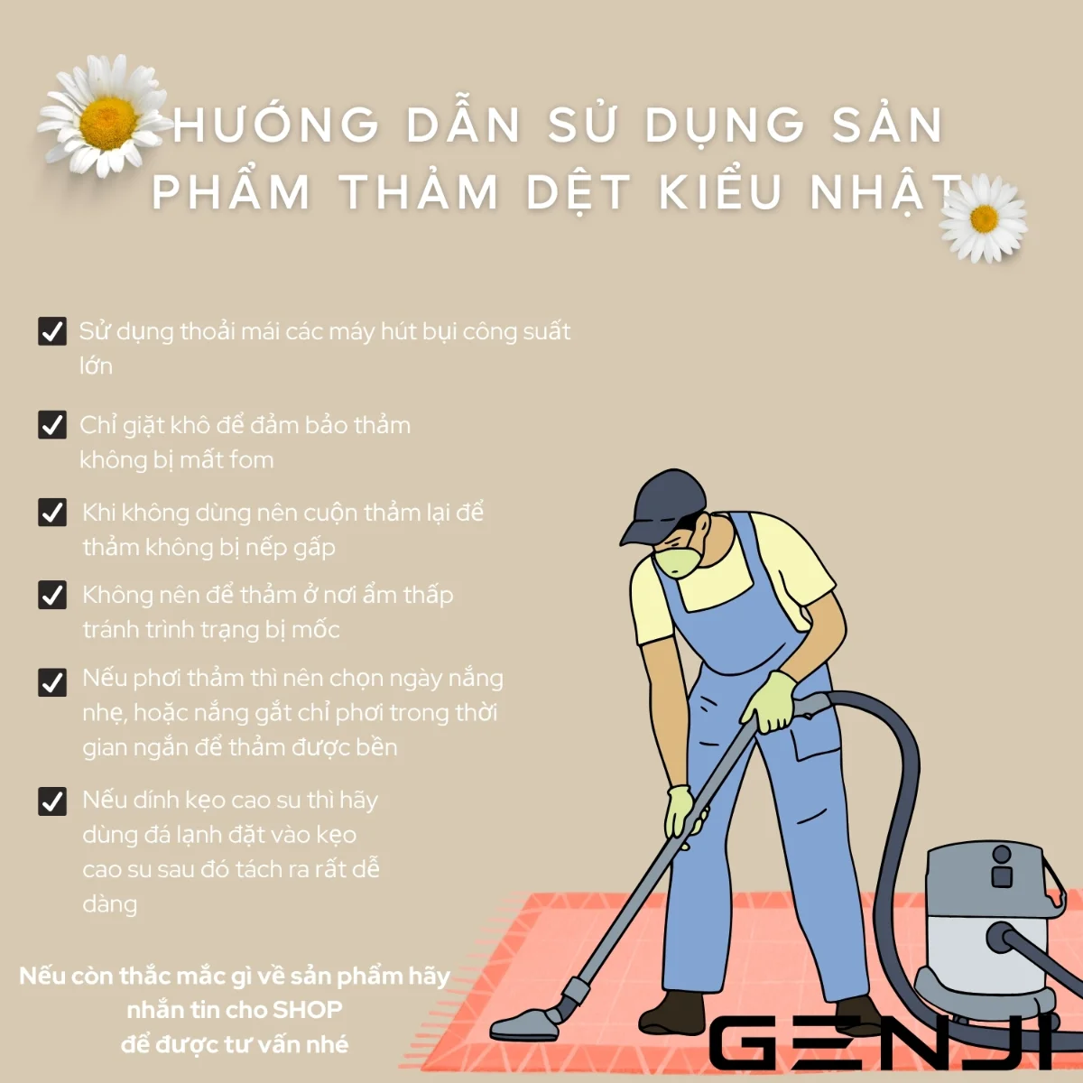 Thảm trải sàn phong cách nhật hàng nhập - Ảnh 8