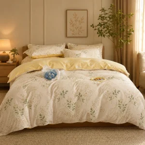 Bộ chăn ga cotton living hàng nhập GENJI