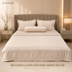 Bộ chăn ga gối phi lụa Flower