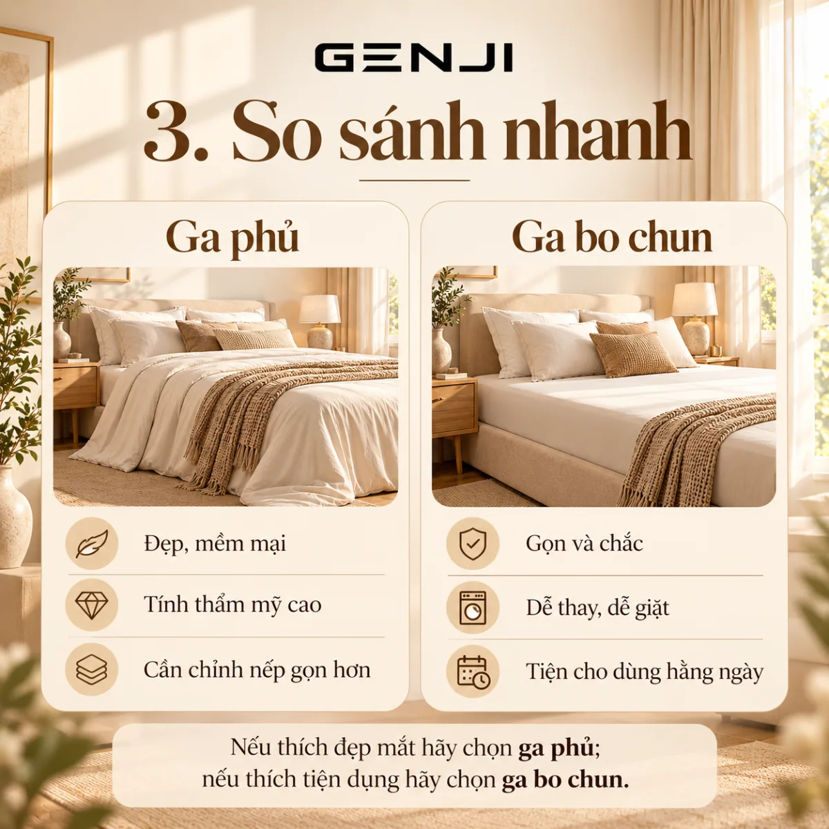 So sánh nhanh ga phủ và ga bo chun
